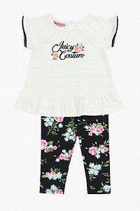 Conjunto Infantil Menina Juicy Couture – Bata Branca 2 Peças