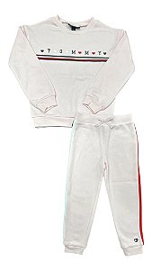 Conjunto Tommy Hilfiger Infantil 2 Peças Moletom Rosa – Menina