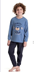 Pijama Infantil Dadomile Azul Tigre – Brilha no Escuro