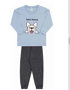 Pijama Infantil Dadomile Best Friend Brilha no Escuro – 2 Pçs