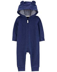 Macacão Carter’s Azul com Gorro Orelhinha – Bebê Fofo