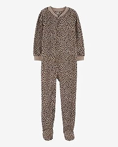 Macacão Infantil Menina Carter’s Fleece Leopardo