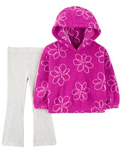 Conjunto Infantil Menina Carter’s Blusa Pink Sherpa e Calça