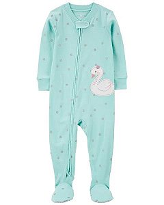 Roupa Infantil Menina Carters Macacão Algodão Verde Cisne