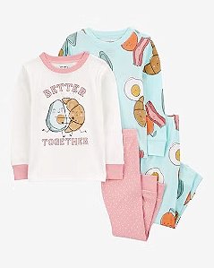 Pijama Infantil Menina 4 Peças Carter’s Better Together