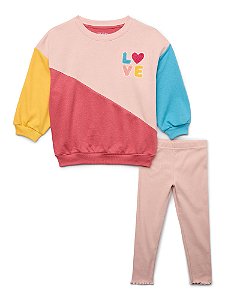 Conjunto Infantil Menina 365 Kids Moletom Love e Legging