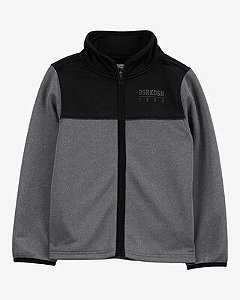 Roupa Infantil Menino Carters Oshkosh Jaqueta Preta e Cinza Dry Fit
