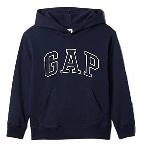 Roupa Infantil Gap Blusa Moletom Azul Marinho Logo Bordada