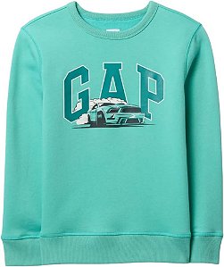 Moletom Infantil GAP Verde Estampa Carros – Menino Estiloso