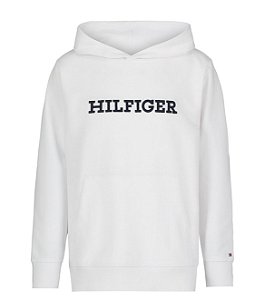 Moletom Infantil Tommy Hilfiger Branco com Gorro – Menino