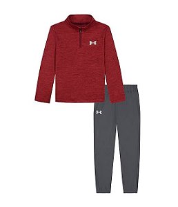 Conjunto Infantil Under Armour Camiseta Bordô – 2 Peças