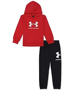 Conjunto Infantil Under Armour Vermelho – Moletom e Calça 2 Pçs