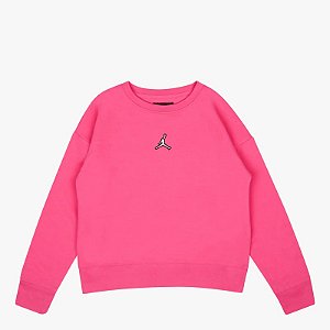 Roupa Infantil Menina Nike Air Jordan Blusa Moletinho Pink