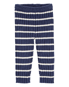 Calça Baby B’gosh Lã Azul Marinho Listras Carter’s Bebê