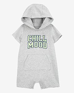 Roupa Infantil Menino Carters Romper Cinza Gorro Chill Mood