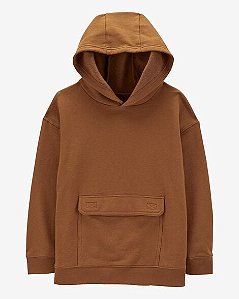 Blusa Moletom Carter’s Caramelo com Bolso Frontal – Menino