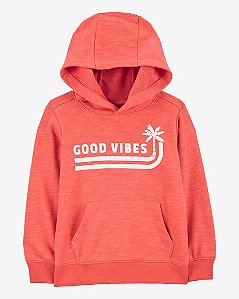 Moletom Carter’s Infantil Laranja Good Vibes – Menino