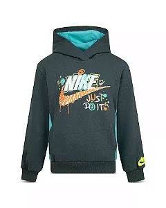 Moletom Infantil Nike Verde com Estampa Just Do It – Menino
