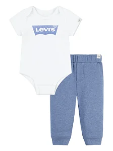 Roupa Infantil Menino Levis Conj 2 Pçs Body e Calça Azul