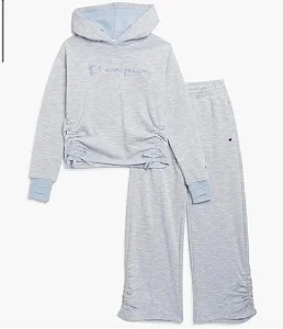 Conjunto Infantil Menina Champion Moletom Azul – Blusa e Calça