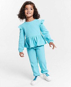 Conjunto Infantil Menina Epic Threads – Canelado Azul 2 Peças