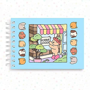 Livro Colorir Bobbie Goods 50 Folhas Desenho Pintar Ursinho Cor Azul
