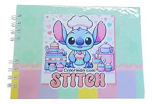 Livro Colorir Stitch Cozinha