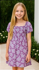 Vestido Infantil Menina Carter’s Floral Franzido Rosa