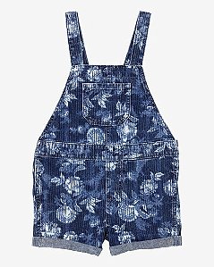 Jardineira Jeans Infantil Menina OshKosh Floral