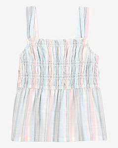 Regata Infantil Carter’s Linho Listrada Cores Claras Importada