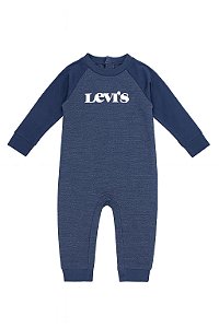 Macacão Infantil Menino Levi’s Canelado Azul Marinho Importado