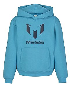 Moletom Infantil Menino Messi Azul Forrado Importado