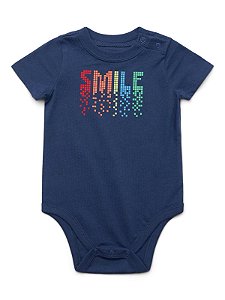 Body Infantil Menino Garanimals Azul Marinho Smile Importado