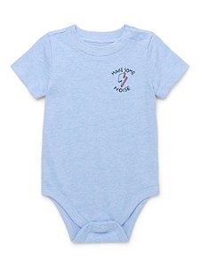 Body Infantil Menino Garanimals Azul Claro Raio Importado