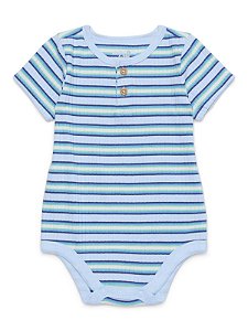 Body Infantil Menino Garanimals Azul Listrado Canelado Importado