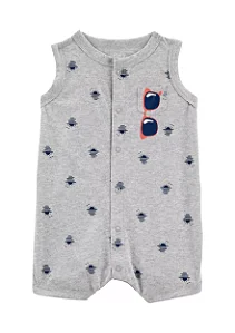 Romper Infantil Menino Carter’s Regata Cinza Óculos Importado