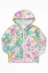 Jaqueta Infantil Menina Cat & Jack com Gorro Tie Dye Importada