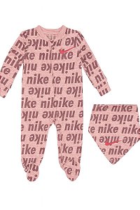 Macacão Infantil Menina Nike Rosê/Bordô Com Bandana