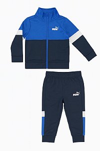 Conjunto Menino Puma 2 Peças Jaqueta e Calça Dry Fit Azul Marinho