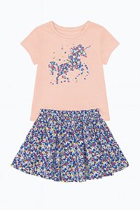 Conjunto Infantil Menina 2 Pçs Wonder Nation Saia e Camiseta Unicórnio