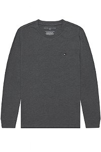 Camiseta Manga Longa Tommy Hilfiger Chumbo Menino