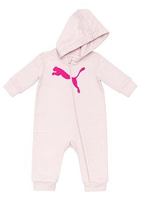 Macacão Menina Puma Rosa Moletom Forrado Fleece