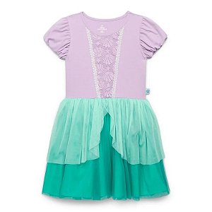 Disney - Fantasia Ariel - Vestido Verde Com Lilás Tule