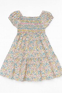 Vestido Infantil Menina Penelope Mack Drapeado Flores
