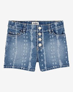 Shorts Jeans Menina Oshkosh Infantil - Manchas Botões