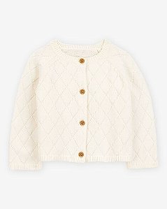 Cardigan Marfim com Botões Carters - Menina - Importado