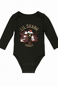 Body Menino Quiksilver Azul Marinho Manga Longa Importado