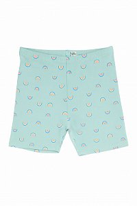 Shorts Infantil Menina Wonder Nation Verde Arco-Íris Importado