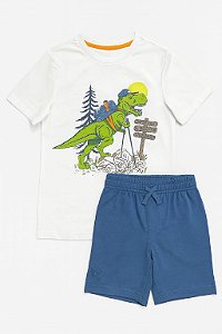 Conjunto Menino Tommy Bahama 2 Peças Camiseta Dino e Bermuda