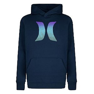 Blusa Moletom Menino Hurley Azul Marinho Com Gorro